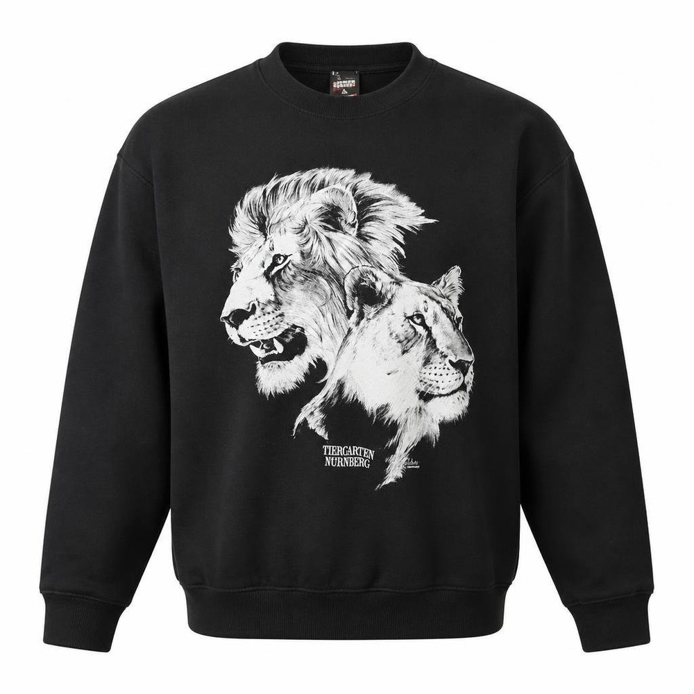 Vitnage Harlequin Lion Sweatshirt Mens XL Tiergarten Nurnberg 1984 Screen Stars
